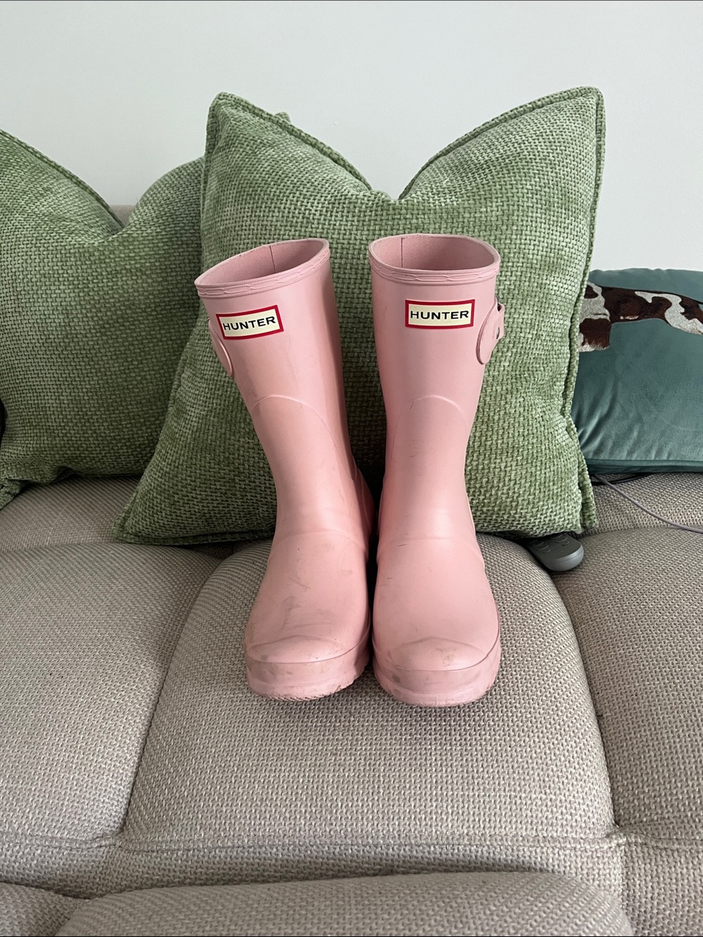 Hunter Kids Pink Waterproof Rain Boots